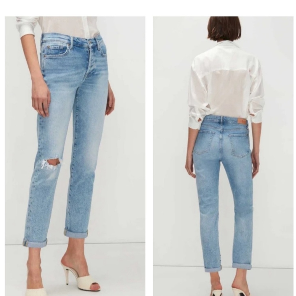 NWOT 7FAM Luxe Vintage Josefina boyfriend Jeans size 24